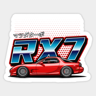 RX7 FD Retro Style (Burning Red) Sticker